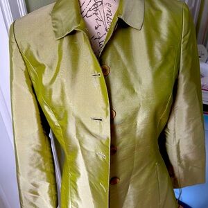 Vintage Ann Taylor silk blazer with rayon/acetate lining